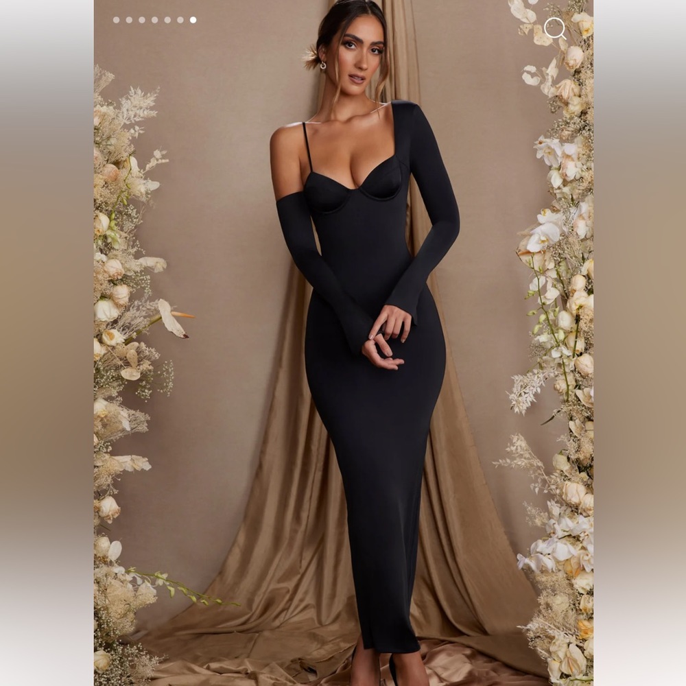 Oh Polly Black Maxi Dress Size US 4
